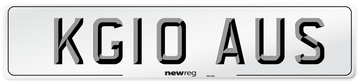 KG10 AUS Number Plate from New Reg